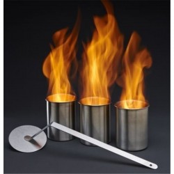 Bruciatori tondi in acciao per biocamini MODELLO: SENZA